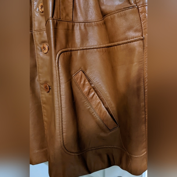 Fantastic International Men's Genuine Leather Jacket Warm Brown Size 52B - Picture 8 of 16